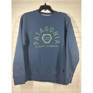 Patagonia Crewneck Sweatshirt Clean Climbing Outdoors Blue Men’s XS